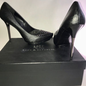 Edgy Rock & Republic Spike High Heel Pumps